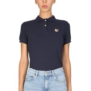 Maison Kitsuné Fox Head Navy Polo